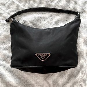 Vintage Prada Hobo Bag. Nylon with leather handle